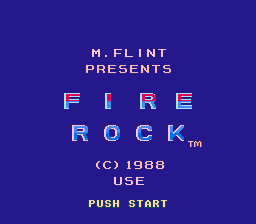 Fire Rock Title Screen
